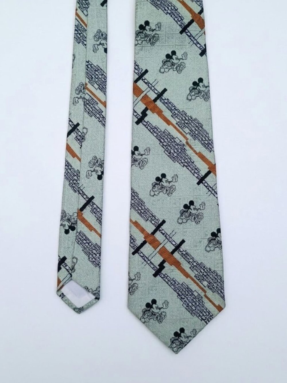 Vintage 1970s Mickey Mouse Football Tie Cervantes Necktie Walt Disney Production